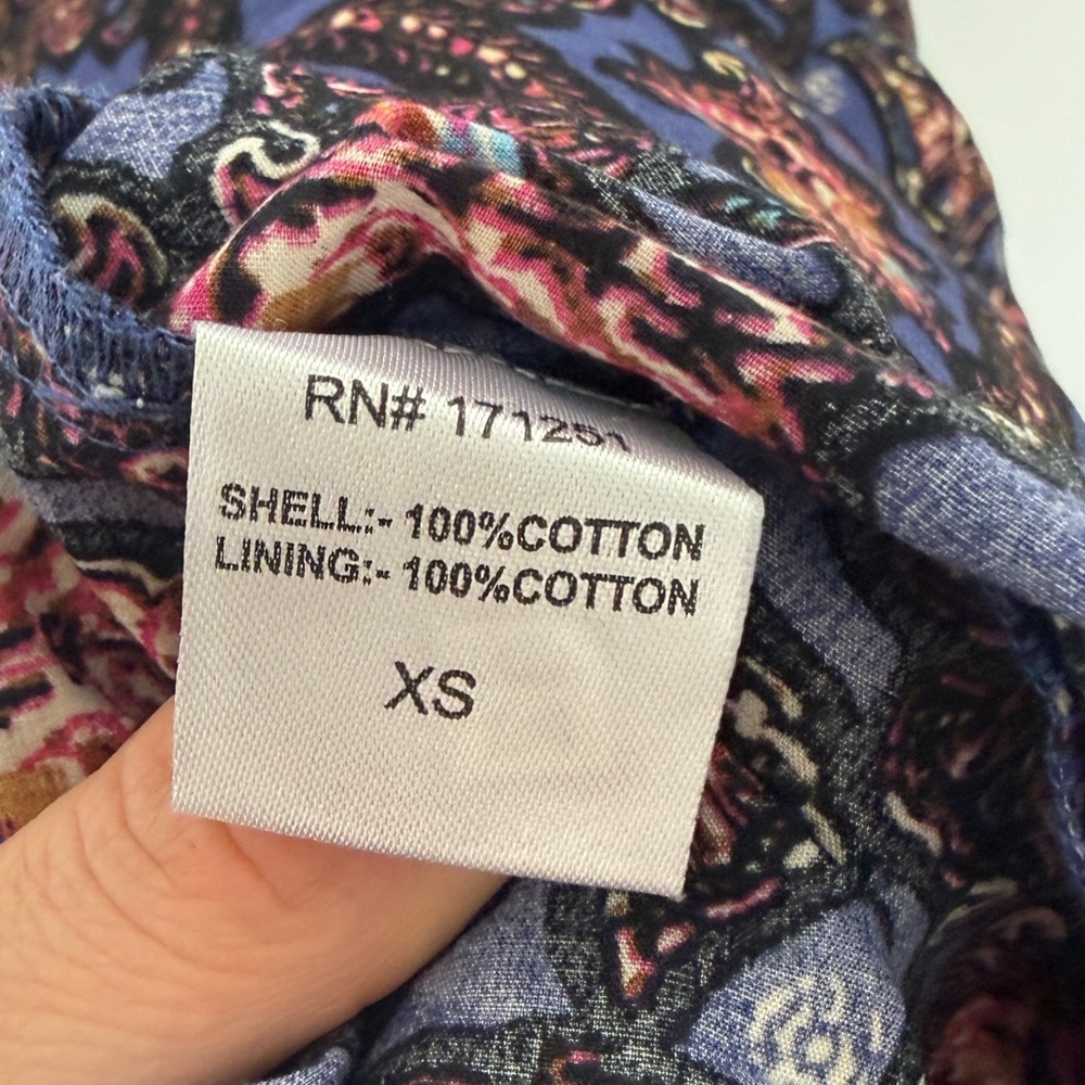 Caroline Constas Navy Pansy Print Smocked Sleeveless Maxi Dress Size XS NWOT - Picture 8 of 10